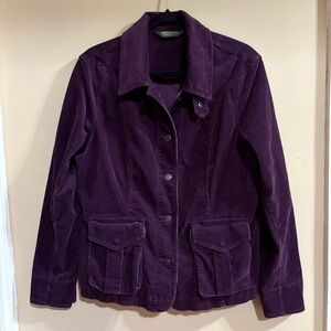 Eddie Bauer Vintage Purple Corduroy Women's Jacket Large